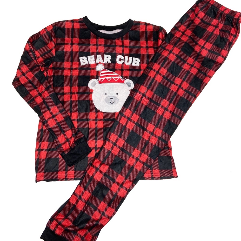 Boys Cuddl Duds Holiday Pajamas Sz 14/16H
